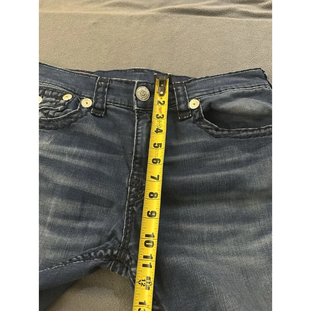 True Religion Rocco Relaxed Skinny Jeans Men's Size 36 Whiskered Denim Stretch